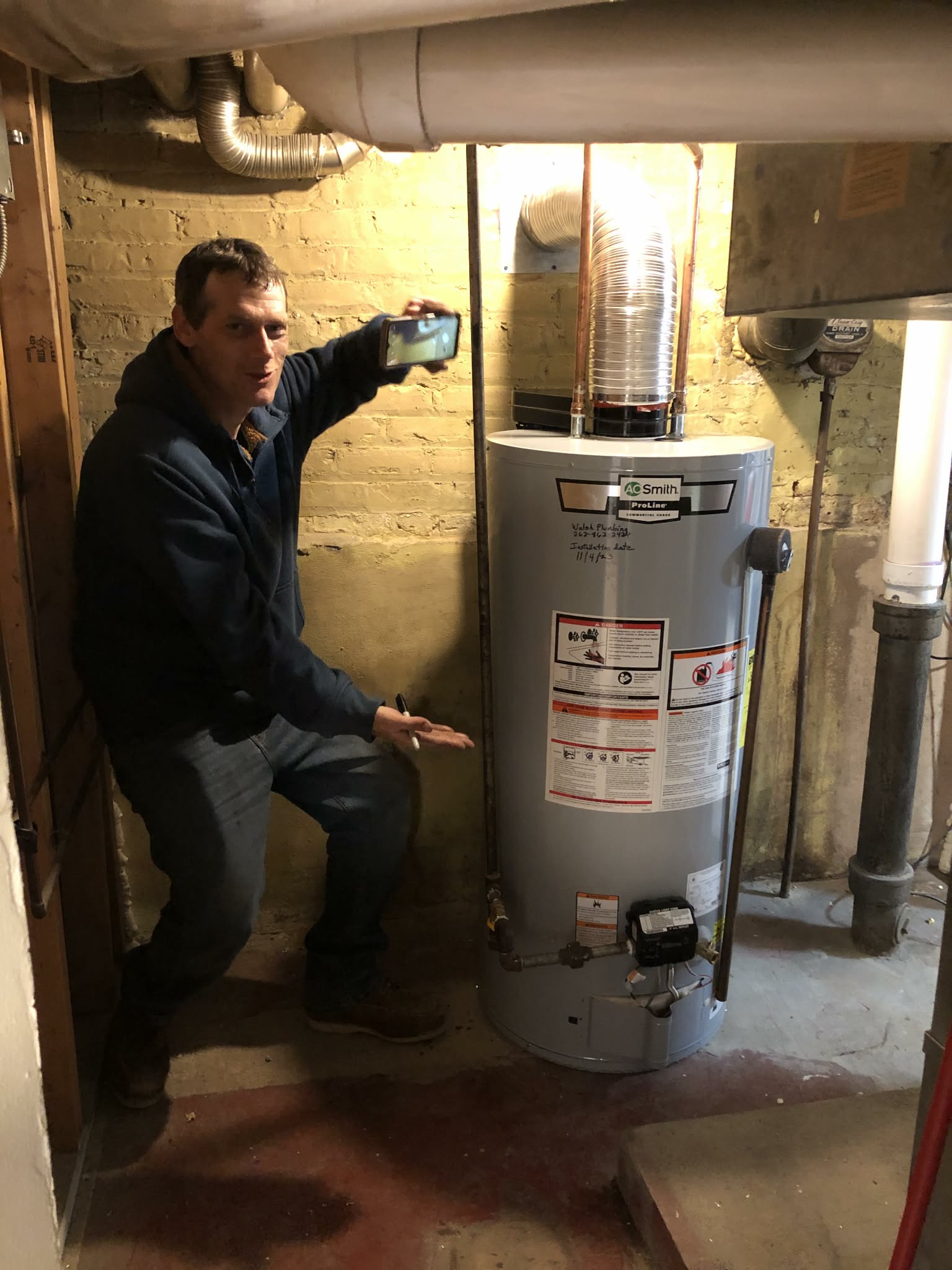 Water heater installation