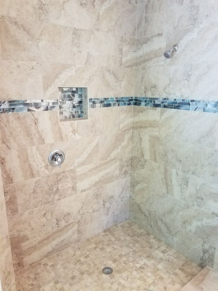 newly tiled shower